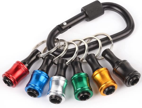 Bittholder, 6 stykker 1/4 tommers sekskant skaft skrutrekkerbittholder, P