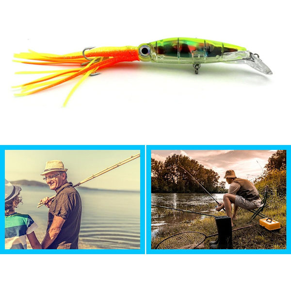 Fiskedrag Fiskebete Bläckfiskjigg Fiskedrag 14cm 40g Bläckfisk