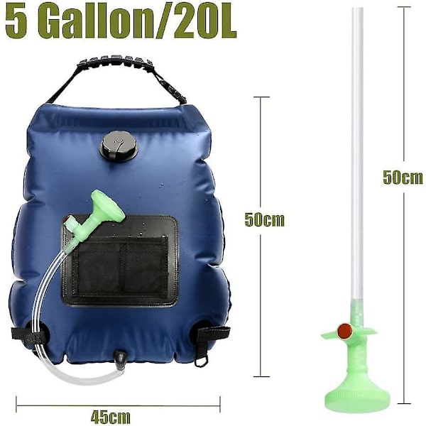 Dewenwils Solarduschväska för Camping, 20l Solväska D DXGHC