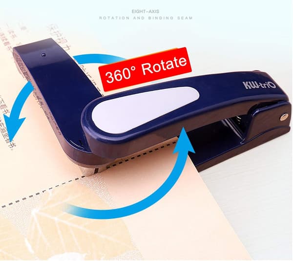 360° Svingbar stiftemaskin med 1 boks stifter, arm-svingbar stiftemaskin, 20 ark