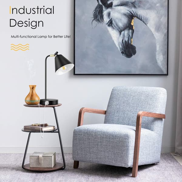 Industriell Dimbar Bordlampe med 2 USB-Laderporter og AC-uttak
