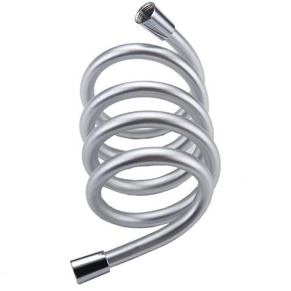 PVC duschslang 2.0M platinasilver blank silvergrå hög temp