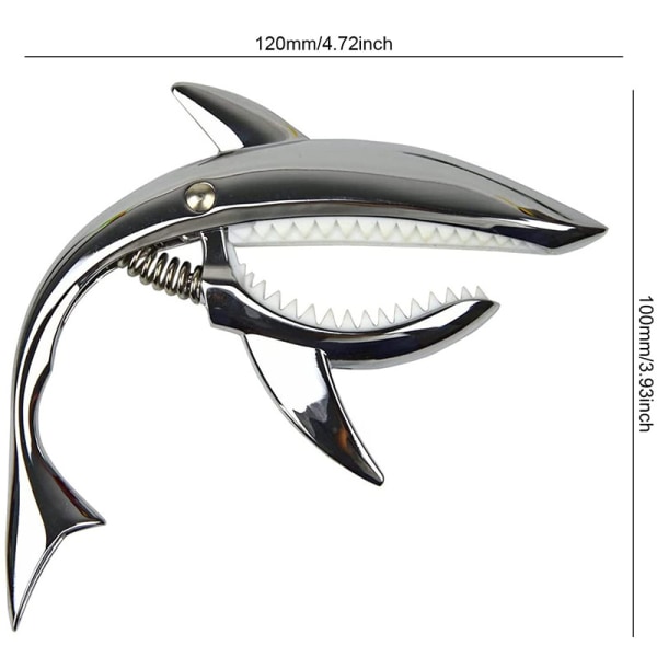 Gitarrklämma i zinklegering, hajgitarrram, för akustisk