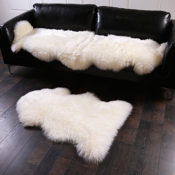 75x120CM Saueskinnteppe Syntetisk Pels Teppe Lammeskinnteppe Fluffy Myk