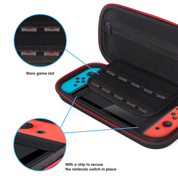 1 paket rymmer Nintendo Switch förvaringsväska Switch Lite spelkonsol