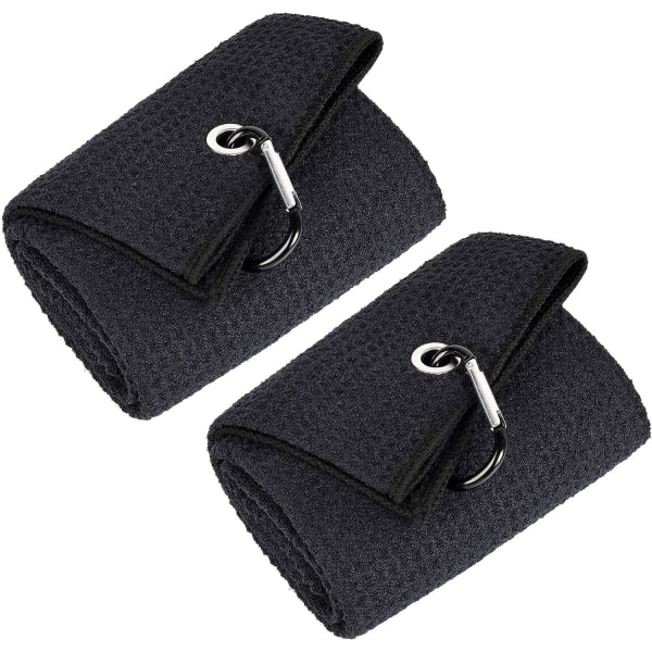 Tri-Fold golfhåndklæde - Premium mikrofiberstof - præget mønster
