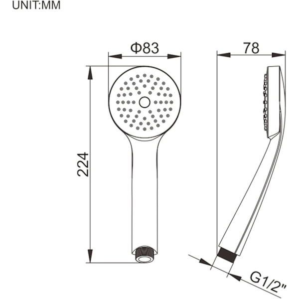 Vandbesparende Brusespand - Universal 1/2\" Håndbruser Co