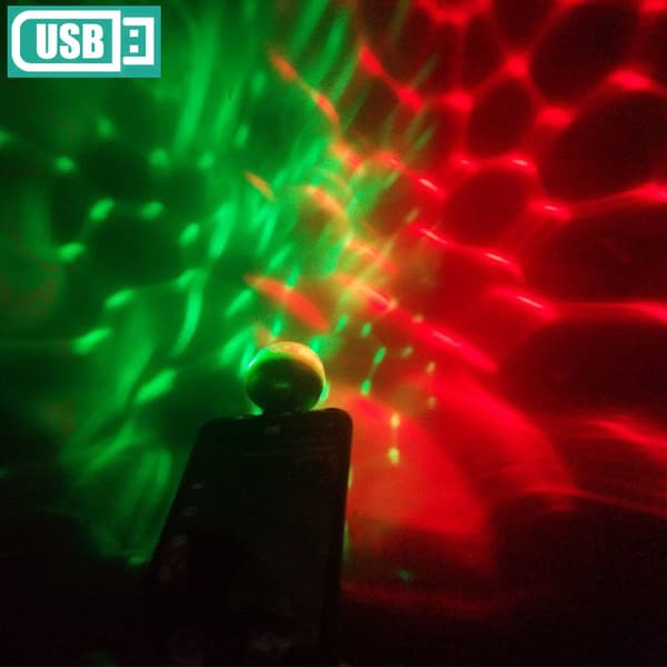 6-pakks USB stemmekontroll magisk kule LED-elf mobiltelefon mini co