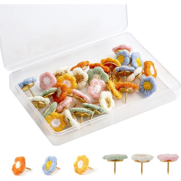 Blomster Push Pins, 30 stk., Blomster Push Pins Dekorative Push Pin DXGHC