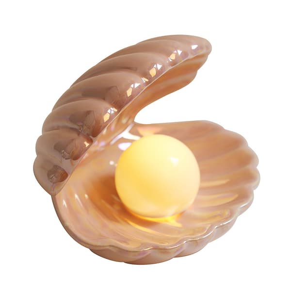 Shell Pearl Light Led Lampe d'appoint Veilleuse portative，rose