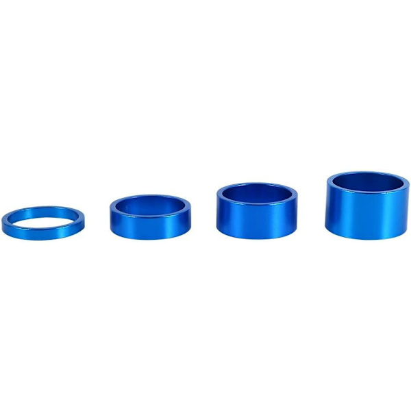 Aluminiumsavstandsstykker for landeveissykler og MTB 4 stk 5mm/10mm/15mm/20mm