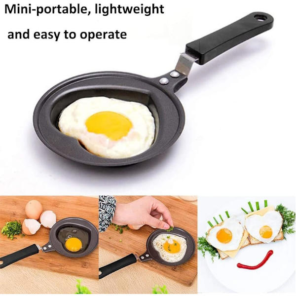 Mini Omelet, 3 stk. Mini Non-Stick Pander, Non-Stick Mini Stegepande