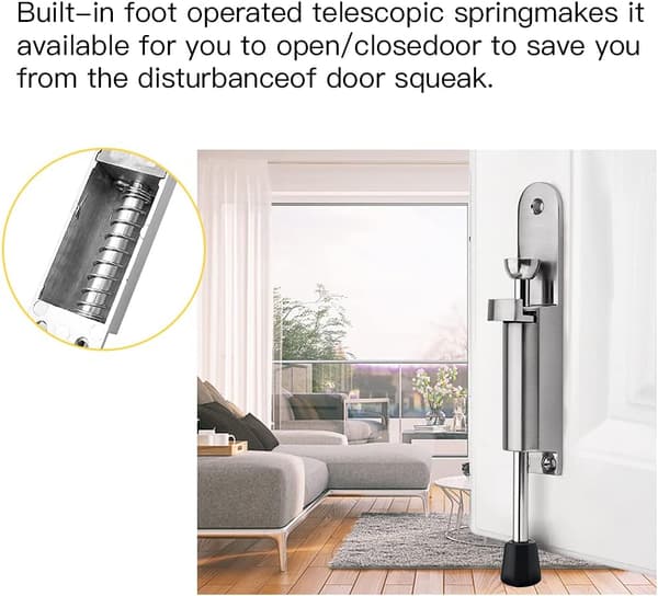 Dørstopper med Fjeder, Metal Dørstopper, Dørgreb
