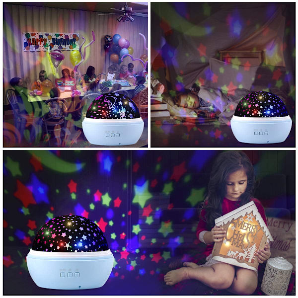 Led Stjernehimmel Projektor, Baby Natlys, 2 I 1 Havverden Pr