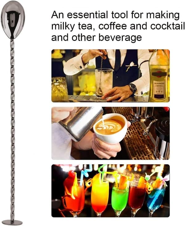 Cocktail-Blandningsske Drink Kaffe Omrøringsske Rustfrit Stål