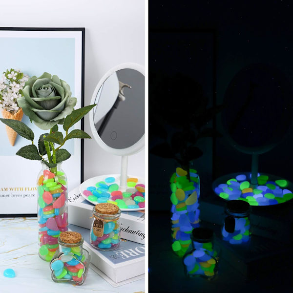 200 st Luminous Stenar, Lysande Stenar Konstgjorda Stenar Dekoration