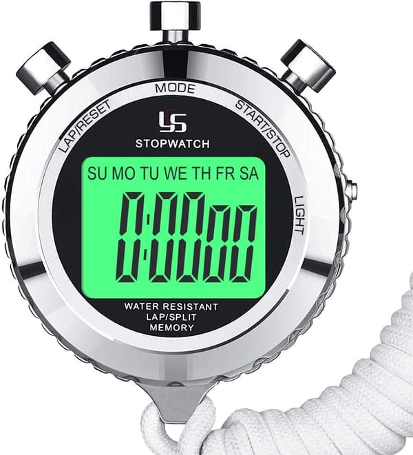 Stoppur, 2 Minnen 1/100 Sekunders Noggrannhet IPX4 Vattentät Timer w