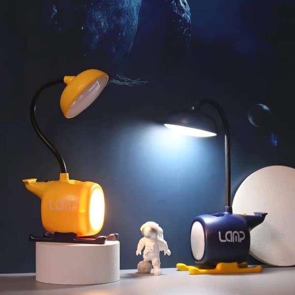 LED skrivebordslampe, tegneserie USB flybriller, skrivebordslampe, studerende d