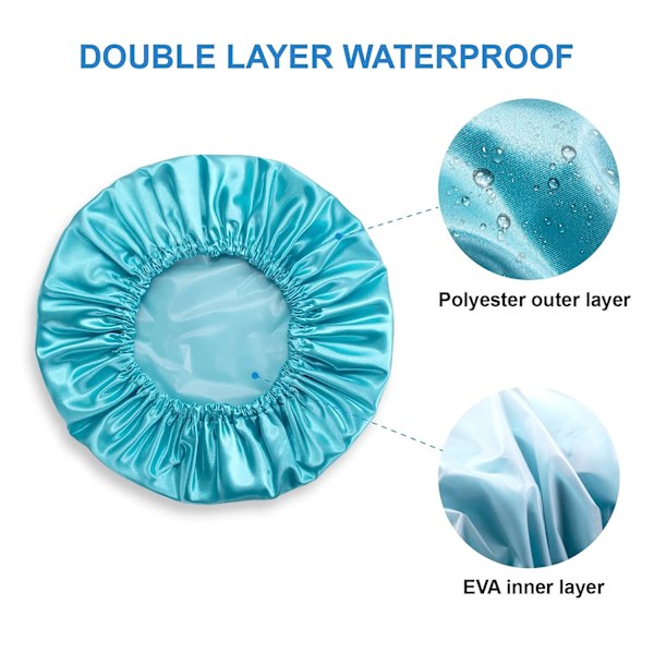 Duschmössor för kvinnor, återanvändbara, vattentäta, 4-pack