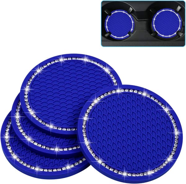 Bling Bilcoaster, 4-pak PVC Bilkoppholder Innsats Coaster  DXGHC