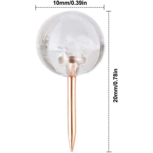 Läpinäkyvät Push-naulat 100 kpl Maailman Korkkitaulun Push-naulat Deko DXGHC