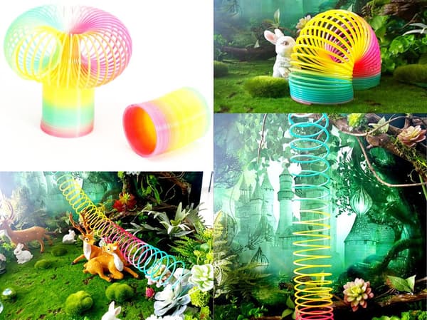 2 kpl 8,6 * 9 cm Magic Spring Rainbow - Leikkikiekko Rainbow C