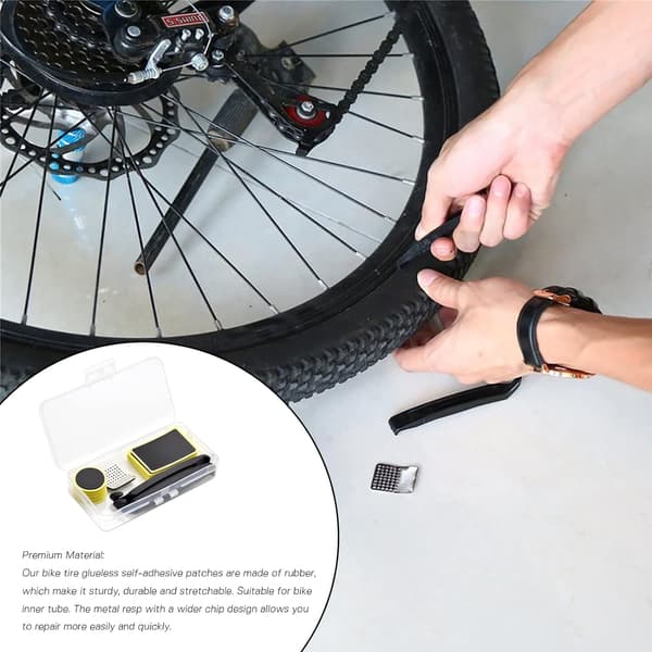 Cykel Däck Punktering Reparations Kit 30 Stycken, Limfri Cykel Reparations Kit
