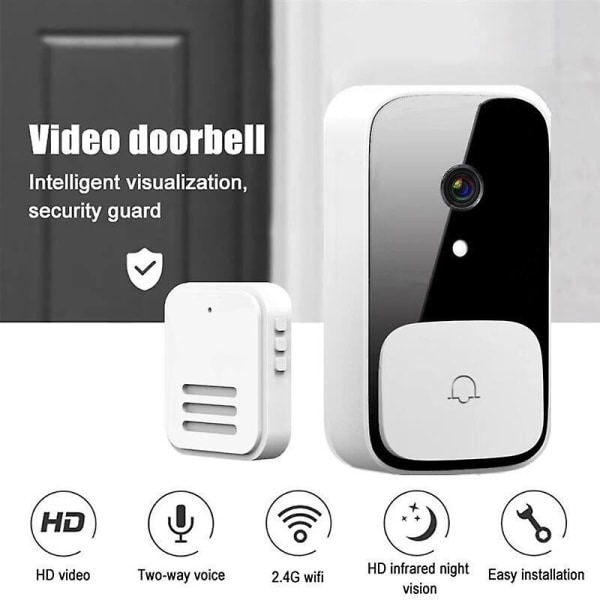 Video Dørklokke Wifi Utendørs Smart Dørklokke Samtale Intercom Smart H
