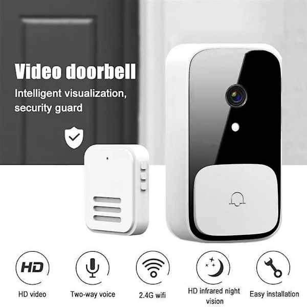 Videodörrklocka Wifi Utomhus Smart Dörrklocka Samtal Intercom Smart H