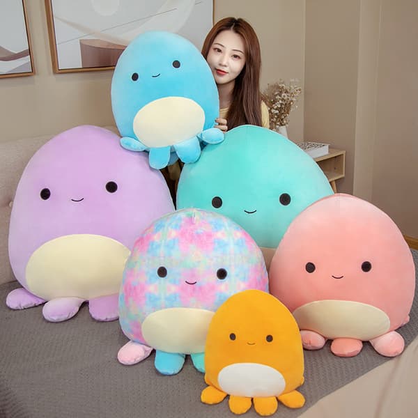 23,5 tommer - Squishmallow Blæksprutte Violet - Ultrablød Fyldt Legetøj