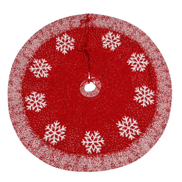 Stickad julgransmatta, stickad julgransmatta, förkläde, jul