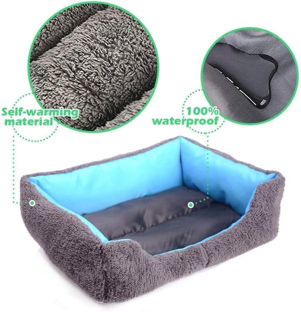 Hunde seng, vanntett dyrematte og sovepute for katt