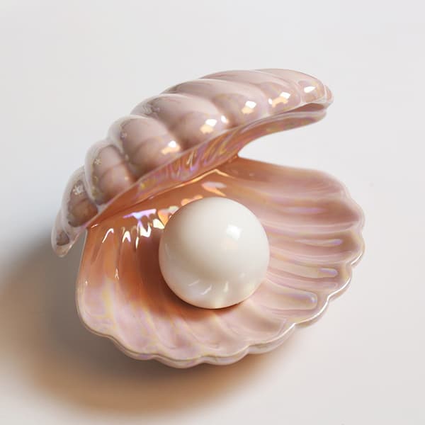 Shell Pearl Light Led Lampe d'appoint Veilleuse portative，rose