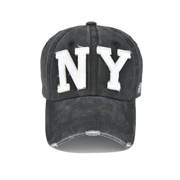 Vasket patchwork farge NY bomull baseball cap broderi tegneserie