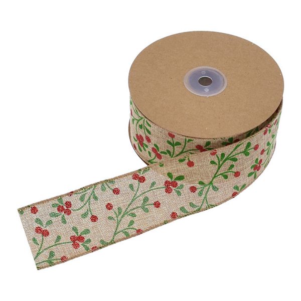 Jute og Organza Bånd - Gavebånd 10 m x 5 cm bred - Fabr DXGHC