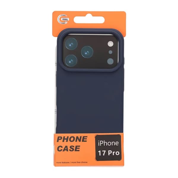 Mykt silikondeksel til iPhone 17 Pro - Mørkeblå