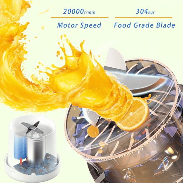 350 ml Bärbar Blender, Handhållen Smoothie Blender, Shaker, Fyra-Blad