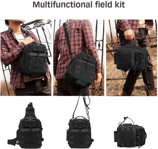 Taktisk Sling Bröstpack Molle Ryggsäck Mini Ryggsäck Assault Pac