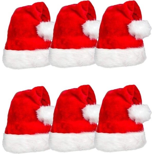 6-pakks lang ull julehatt julefesthatt for voksne