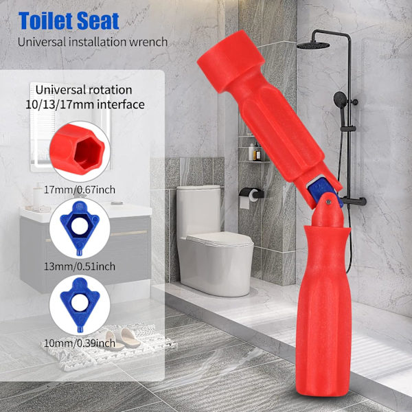 WC-istuimen kiinnitystyökalu, universaali avain WC-istuimen asennukseen