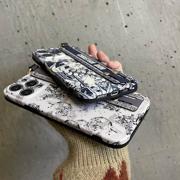2 stk Frostmatte Silikon Telefondeksel for iPhone 11 med Håndleddsstropp