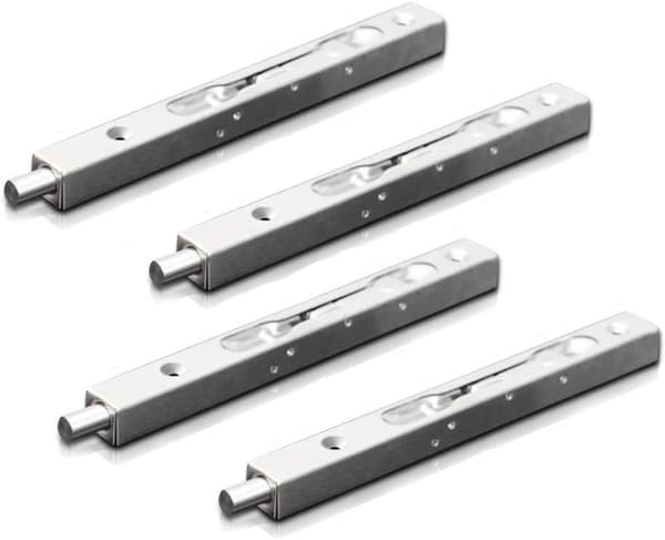 4-pack (2 par) Dörrspolbult, Skjutbult, Dold Bult