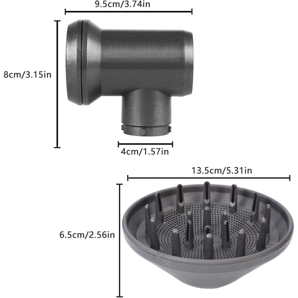 Antiflygmunstycke, universell hårstyling för Dyson för Airwrap Hs01/hs05-tillbehör (diffuseradapter)