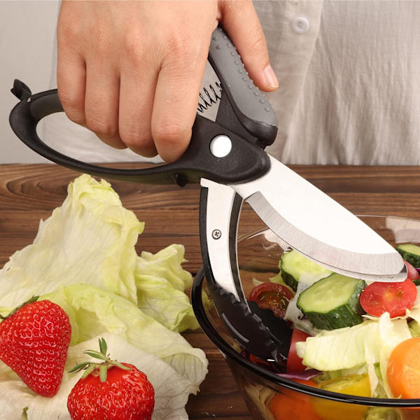 Salladsax för hackad sallad, rostfritt stål dubbelkantad