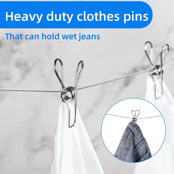 Klesklyper i metall - 40-pakning - Bulk klesklyper