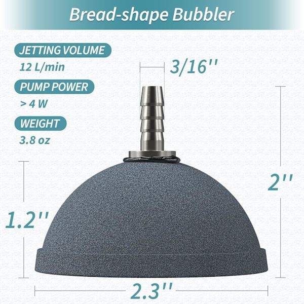 Akvarium 2 tum brödsten bubbeldiffusor släppverktyg, lämplig