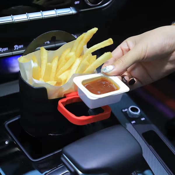 Pommes Frites- och Såshållare Set, Vit Elefant Present Idé
