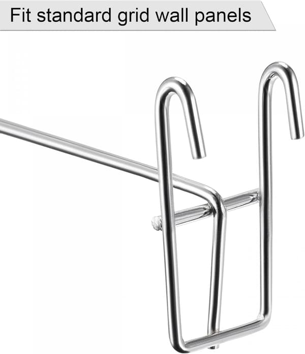 Garageväggkrokar, 6 tum, Silver, Pack med 12 DXGHC