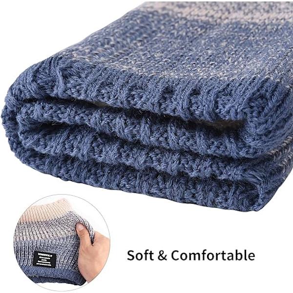 Vinter Fleece Halsvärmare - Termisk Halskrage Varm Stickad