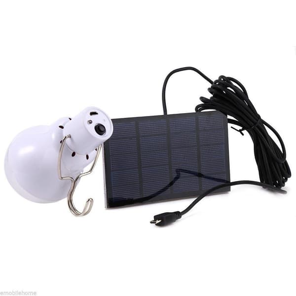 Solcelled LED-lys pære Bærbar solcellelampe med solcellepanel